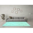 thumbnail image 3 of Ahgly Company Indoor Square Solid Light Blue Modern Area Rugs, 4' Square, 3 of 4