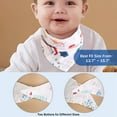 thumbnail image 2 of JML Cotton Baby Bandana Drool Bibs for Boys and Girls, Soothingly Soft Chafe-Free Comfort,Absorbent, Snap for Adjustability- 9 Pack Bibs Set, 2 of 7
