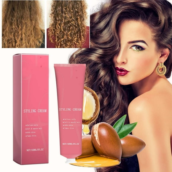 Lydiaunistar Elastin 4-in-1 Curling Cream with Moisturizing Essences - Natural Lightweight Styling for Defined Frizz-Free Curls | Beauty Personal Care Clearance