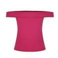 thumbnail image 5 of Aloohaidyvio Off Shoulder Tops for Women Short Sleeve Summer Slim Fit T Shirts Fitted Going Out, 5 of 7