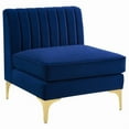 thumbnail image 6 of Modway Triumph 5-Piece Channel Performance Velvet Tufted Sectional Sofa in Navy, 6 of 10