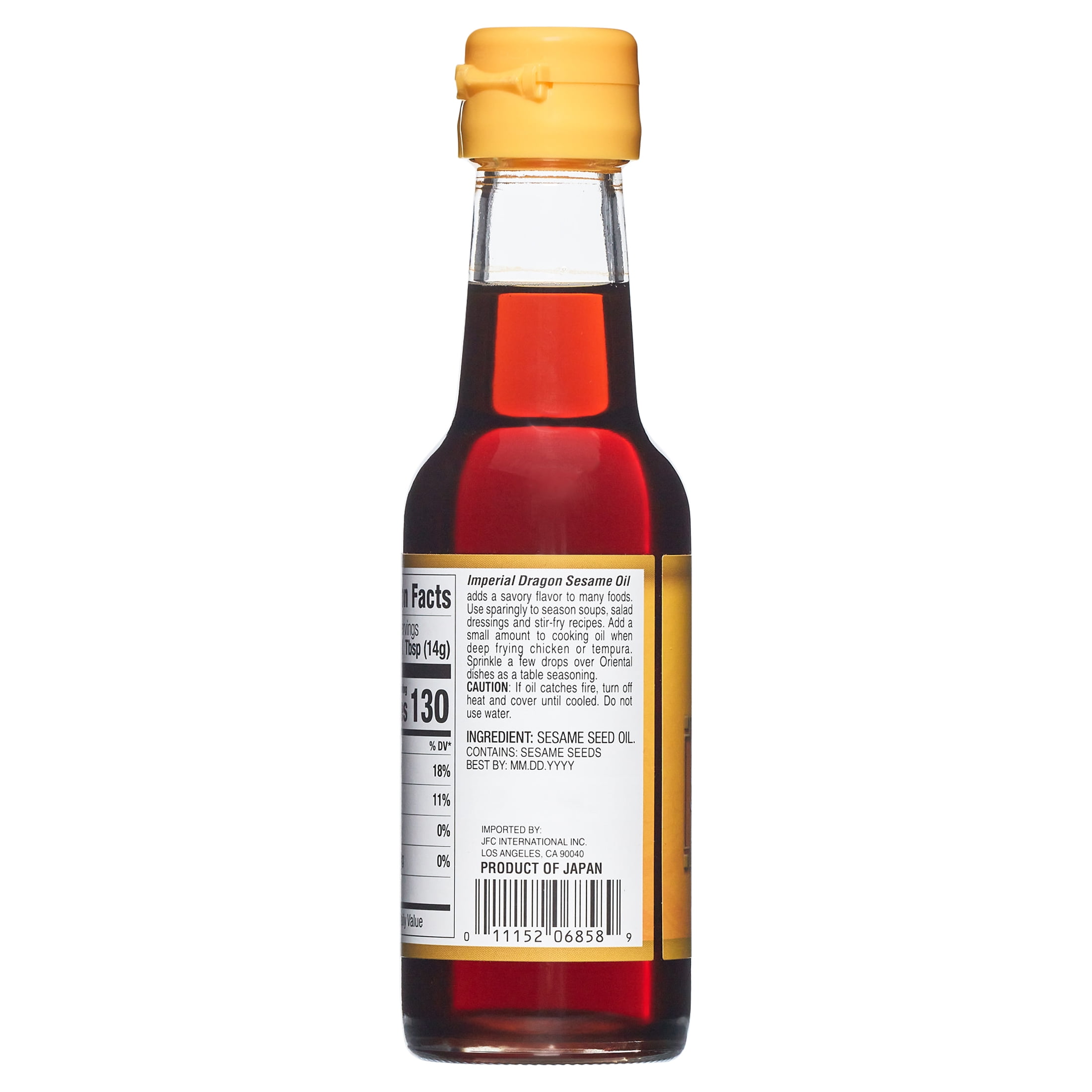 Imperial Dragon 100% Pure Sesame Seed Oil for Stir Fry Cooking, 5