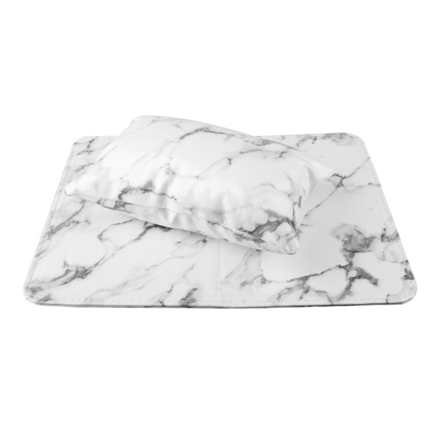Reposabrazos para uñas, almohada de mano para manicura de mármol, almohadilla de mano de cuero PU, alfombrilla de escritorio plegable antideslizante, mesa de escritorio para Nail Artshape1