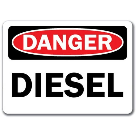 Danger Sign - Diesel - 10" x 14" OSHA Safety Sign