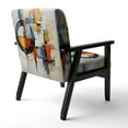 thumbnail image 5 of Designart "Colorful Mid Century Abstract Fusion I" Upholstered Mid-century Accent Chair and Mid-Century Modern Arm Chair - Multiple Color & Pattern, 5 of 7