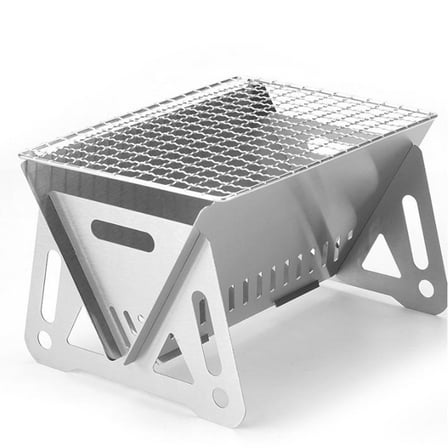 Camping Folding Card Stove Stainless Steel Easy to Carry Heating Stove