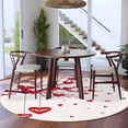 thumbnail image 3 of Red Valentines Day Round Area Rug 5Ft Washable Circle Rugs for Living Room Bedroom, Red Love Heart Tree Non-Slip Carpet Floor Mats Indoor Outdoor Carpet Runner Aesthetic Home Decor, 3 of 8