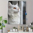 thumbnail image 4 of Qisvanset 12x16 Inch Window White Cat Canvas Wall Art, Vintage Animal Print Cozy Cottagecore Farmhouse Decor, 4 of 8