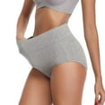 thumbnail image 4 of Rigardu Hot Sale!! Women's Cotton Underwear High Waisted Full Coverage Ladies Soft Strech Breathable Panties Women's High Waist Hip Plus Size Pure Postpartum Abdomen Briefs Grey 4Xl, 4 of 4