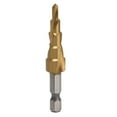 thumbnail image 3 of Steps Drills Bit, High Speed Steel Precise Positioning Hex Shank Step Drill 4-12mm  For 2mm Iron, 3 of 8