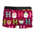 thumbnail image 3 of Men Y Fit Underwear Small Mens Guys Briefs Shapeless Underwear Short Leg Briefs Men Mens Christmas 3D Printed Breathable And Comfortable Inner Mid Rise With Waist Boyshort Underwea Red 2XL, 3 of 3