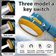 thumbnail image 3 of Cabezal de ducha ABS de alta presión Rociador de parada de una tecla Baño de mano Lluvia Boquilla rociadora doméstica Gimnasio Accesorios de baño Amarillo Advancent HA009437-02, 3 of 6