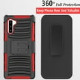 thumbnail image 4 of Samsung Galaxy Note 10 Case, Dual Layers [Combo Holster] And Built-In Kickstand Bundled with [Tempered Glass Screen Protector] Hybird Shockproof And Circlemalls Stylus Pen-Red, 4 of 8