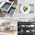 thumbnail image 5 of Threns Drawer Liners EVA Anti-slip Kitchen Shelf Liner Drawer Mat for Kitchen Shelves Drawers Table Tops Gray (45cmx150cm/450cm), 5 of 8