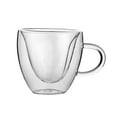 thumbnail image 2 of Taza de café de doble pared, taza de café de vidrio transparente, taza para bebidas calientes, taza para chocolate caliente 150ml, 2 of 9
