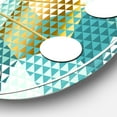 thumbnail image 3 of Designart 'Retro Hexagon Pattern Viii Mid-Century Modern Wall Clock, 3 of 4