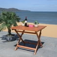 thumbnail image 4 of SAFAVIEH Outdoor Collection Kresler Folding Table, Natural, 4 of 14