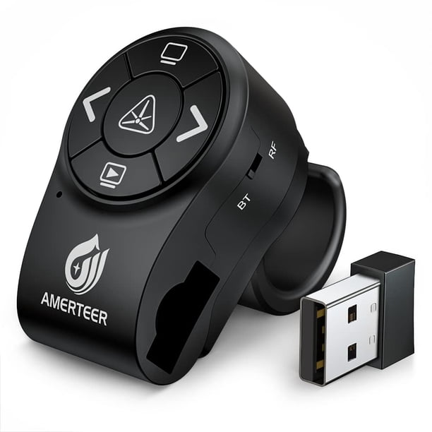 Control Remoto Inalámbrico para Presentaciones AMERTEER Bluetooth RF 2.4GHz