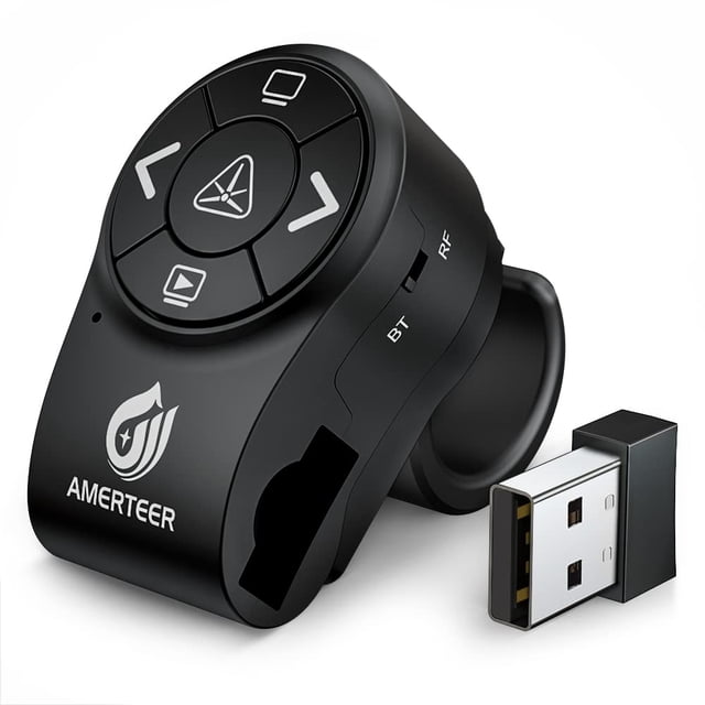 Control Remoto Inalámbrico para Presentaciones AMERTEER Bluetooth RF 2.4GHz