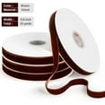thumbnail image 2 of 4 Rolls Brown Velvet Ribbon Set, 3/8 Inch 20-Yard Ribbon for Christmas Tree Ornaments, Wreath Decoration, Gift Wrapping, Bow Making, Handmade Crafts, 2 of 6