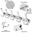 thumbnail image 4 of Stainless Steel Wall Coat Rack, Silver Coat Hooks Wall Hook (15 Hooks, 2 Packs), 4 of 5