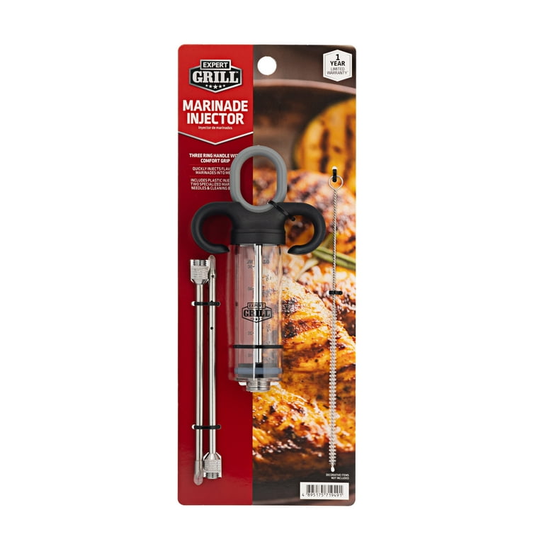 Expert Grill Stainless Steel Meat Injector Kit with 3 Needles for