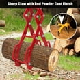 thumbnail image 2 of Logging Tongs, 2/4 Claw, Swivel Steel Log Tongs Timber Claw Hook,Heavy Duty Log Skidding Tongs for Trucks, ATVs, Tractors, Forklifts, 18/28/36 inch, 2 of 9