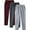 a-Wine, variant on Male Hop Pants Casual Solid Color Track Lace Up Workout Pants With Pocket 3 Pcs