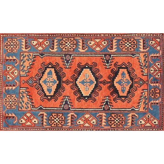 Ahgly Company Machine Washable Indoor Rectangle Traditional Orange Salmon Pink Area Rugs, 8' x 12'