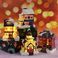 thumbnail image 4 of Christmas Village Houses Led Light Up Small Houses Christmas Electric Ornaments, 4 of 8
