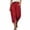 Red, variant on Womens Cotton Wide Leg Capri Pants Elastic High Waisted Cropped Balloon Trousers with Pockets Loose Casual Boho Vacation Pants Black