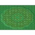 thumbnail image 1 of Ahgly Company Machine Washable Indoor Rectangle Transitional Neon Green Area Rugs, 7' x 10', 1 of 7
