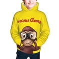 thumbnail image 2 of Curious George Boys' Hoodie Realistic 3d Print Graphic Hooded Sweatshirts With Drawstring, 2 of 5