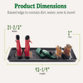 thumbnail image 5 of Gardener's Supply Company Jumbo Boot Tray | Indoor and Outdoor Multi-Purpose Waterproof 100% Recycled Plastic | 43-1/4" L x 21-2/3" W - 2" Deep - Black, 5 of 6