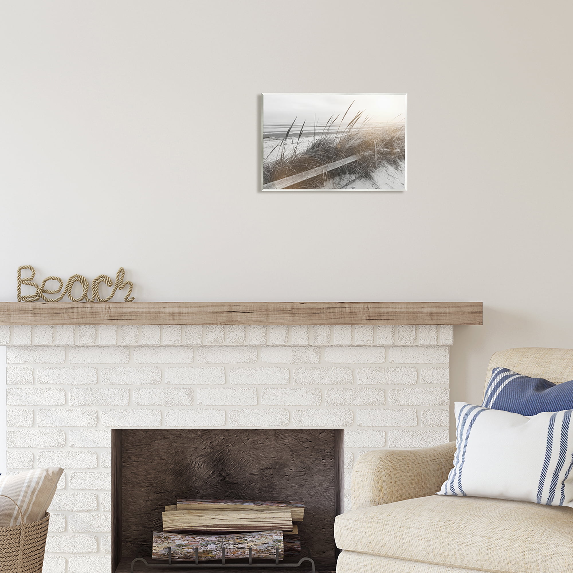 Stupell Industries Beach Reeds Photography Coastal Photography Unframed Art Print Wall Art