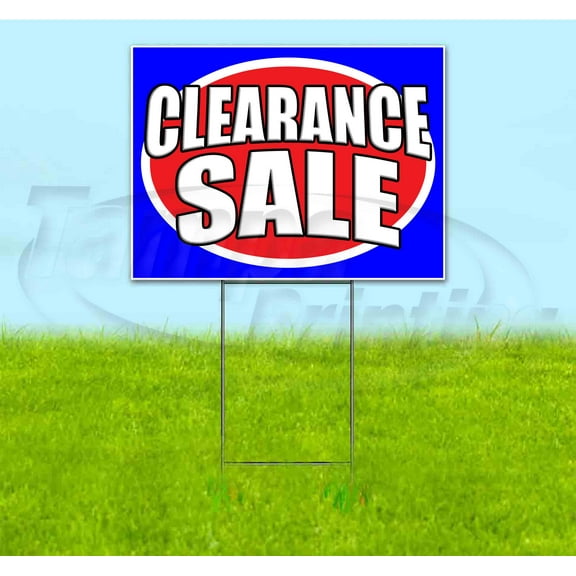 Clearance Sale (18" x 24") Yard Sign, Includes Metal Step Stake