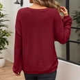 thumbnail image 4 of KHONTS Oversized Sweater for Women 2025 Fashion Crewneck Long Sleeve Pullover Tops Waffle Knit Tops Fall Trendy Sweatshirts XL, 4 of 4