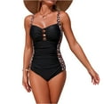 thumbnail image 3 of 2026 New Women's One Piece Swimsuits Tummy Control -Slimming Bathing Suit Neon 1 Piece Beach Outfit Sexy Sport Swim Suits, Womens One-piece Bikini Swimsuit, Athletic Swimwear (Leopard Print, Large), 3 of 9