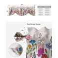 thumbnail image 5 of Tie Up Valance Curtain for Kitchen, Natural Plant Farm Flowers Grass Rod Pocket Short Curtains Adjustable Tie-Up Shade Valances, Blossom Botanical Window Treatment for Bathroom Living Room Bedroom, 5 of 7