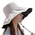 thumbnail image 2 of Neinkie Sun Visors Foldable Sun Hats for Women with UV Protection Wide Brim Summer Packable Shell Hat, 2 of 7