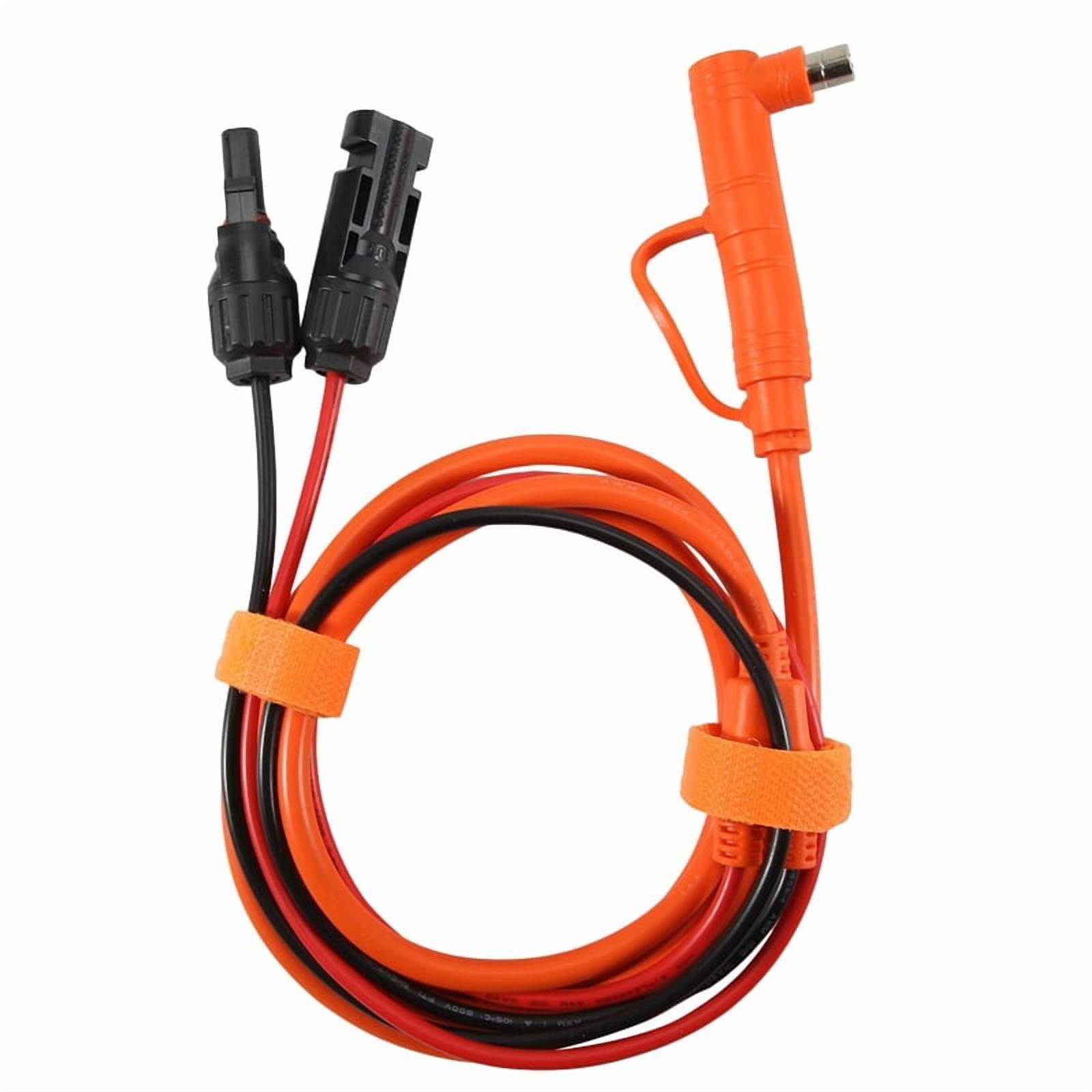 2X Solar Panel to DC 8mm Adapter Cable 2m, Solar Connector to DC7909/8020 Male Plug Extension Cord, Tinned Copper Wire