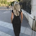 thumbnail image 6 of XIAOCHA Womens Summer Midi Satin Dress Mini Polka Dot Print Neck Cap Sleeve Waist Fitted Asymmetric Hem Party Dresses, 6 of 6