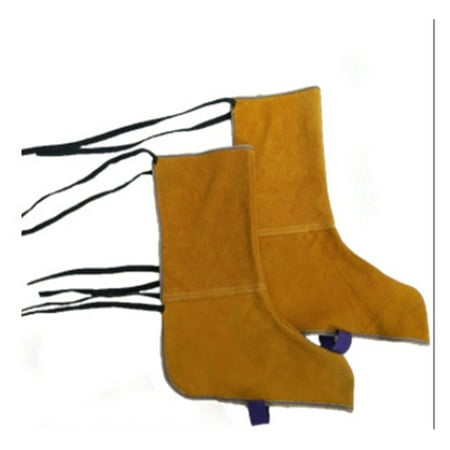 Electric Welder Welding Leather Long Shoes Boots Protection Foot Leggings Welder Frenulum High Temperature Resistance