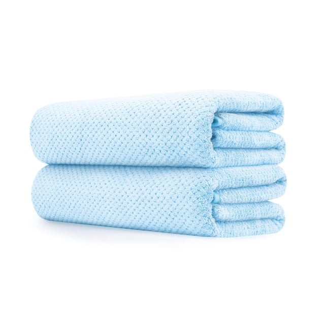 Juego de toallas de baño MaopaoBeauty, paquete de 2 unidades, 89 x 178 cm, azul