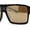 Tortoise Gold Mirror, variant on Mens Color Mirror Flat Top Mobster Rectangle Racer Sunglasses Shiny Black Teal Mirror