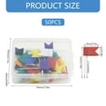 thumbnail image 3 of 50 Pcs Colorful Message Board Tacks Push Pins Thumb Tacks Flag Pin Poster Pins Decorative Pushpins for Photos, 3 of 8
