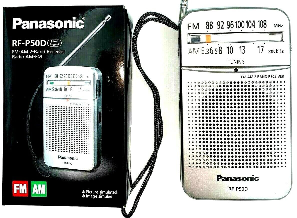 Radio, AM/FM Battery Pocket Portable RF-P50D, Operated Panasonic Radio