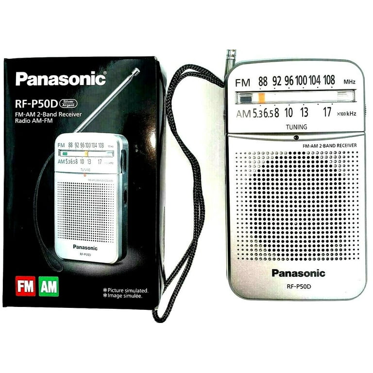 Panasonic RF-P50 AC/Battery Operated AM/FM Portable Radio (Discontinued by  Manufacturer) (Silver/Small)