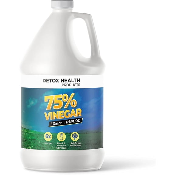 Stellar Chemical Corp - 75% Pure Vinegar - 100% Natural Concentrated Cleaner - Dilutes to 15 Gallons - 15x Power Vinegar - 1 Gallon