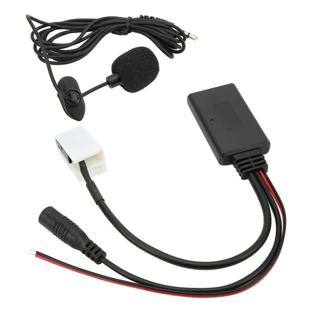 Wireless Adapter, Temperature Resistant Audio Cable Adapter 12Pin Connector For Car With Microphone,Without Microphone
